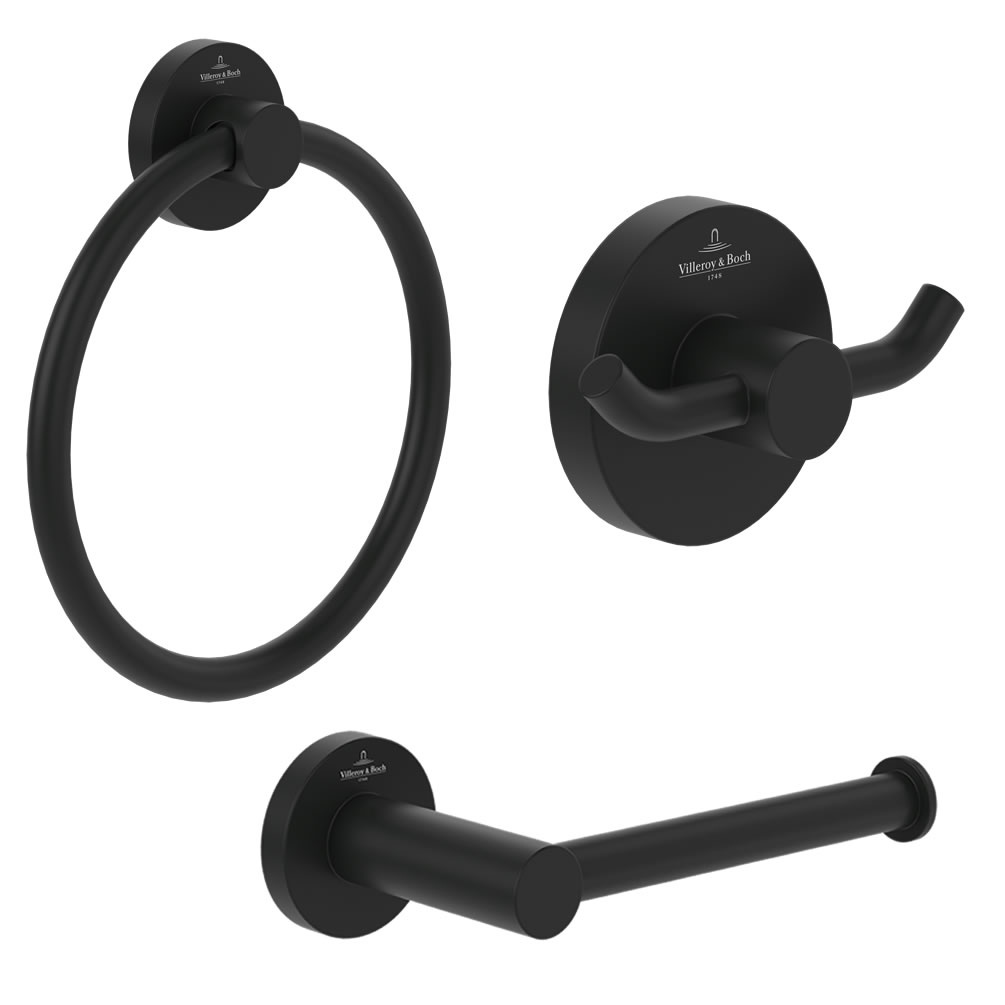 Cutout image of Villeroy & Boch Elements Tender Matt Black Accessory Set